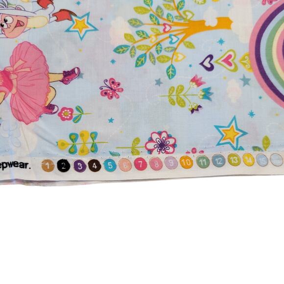 Cotton Fabric Dora Dancing With Rainbow N Trees 2011 Springs Creative 43” x 44” - Picture 8 of 13